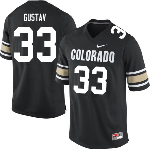 Men #33 Joshka Gustav Colorado Buffaloes College Football Jerseys Sale-Home Black - Click Image to Close